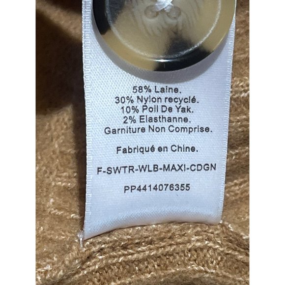 Everlane The Cozy Stretch Duster Cardigan in Camel Medium New Womens Sweater - Picture 9 of 16